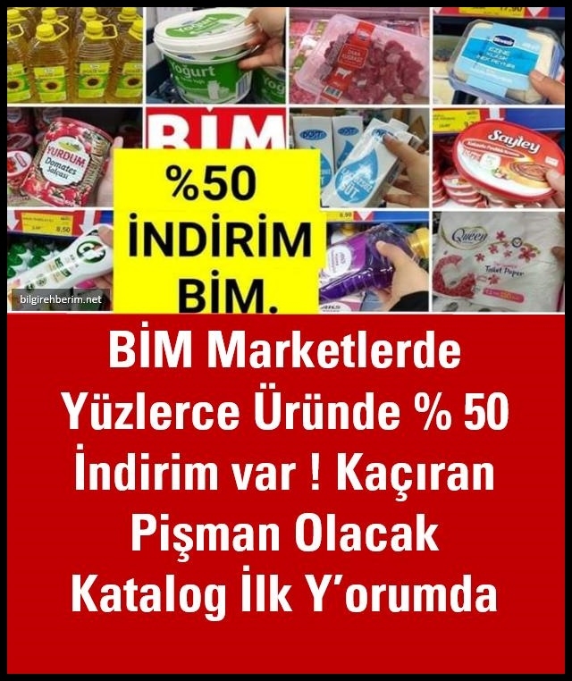 Bim Markette yarı yarıya indirimli ürünler galerisi resim 1