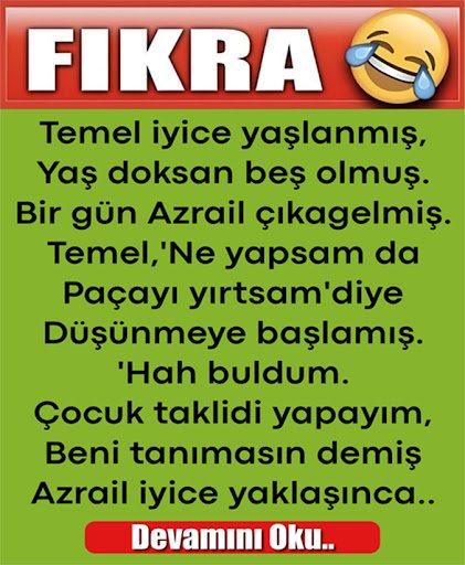 Çok komik Temel fıkrası