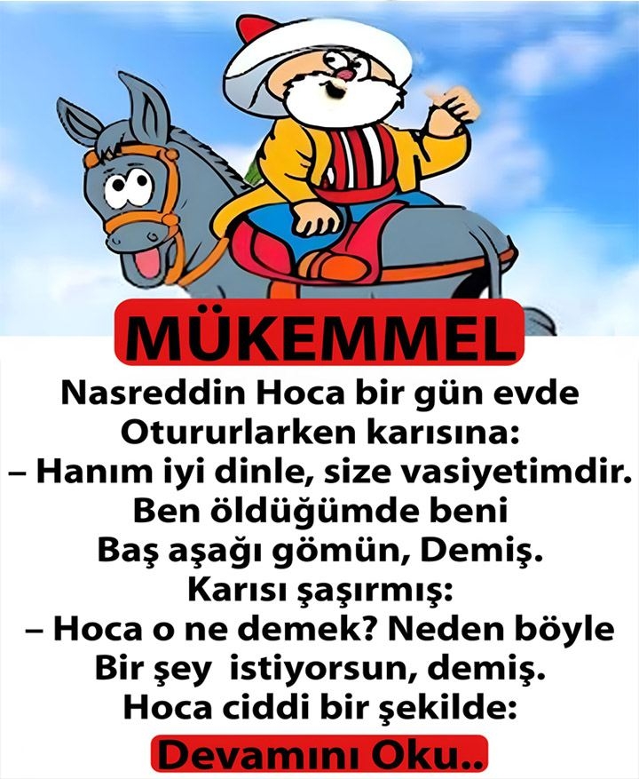 Nasrettin Hoca Bir Gün Evde Otururken. galerisi resim 1