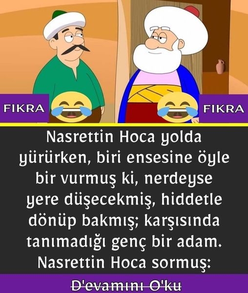 Nasrettin Hoca yolda yürürken, biri ensesine öyle bir vurmuş ki galerisi resim 1