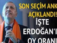 Son Seçim Anketi Açıklandı! İşte Erdoğan'ın Oy Oranı..